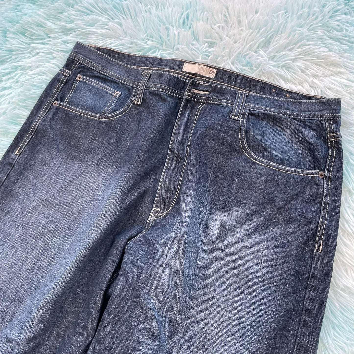 Vintage 00s Route66 Jean Shorts Denim Jorts Baggy - 38W