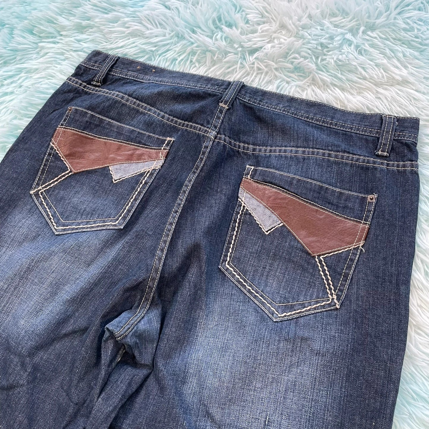 Vintage 00s Route66 Jean Shorts Denim Jorts Baggy - 38W