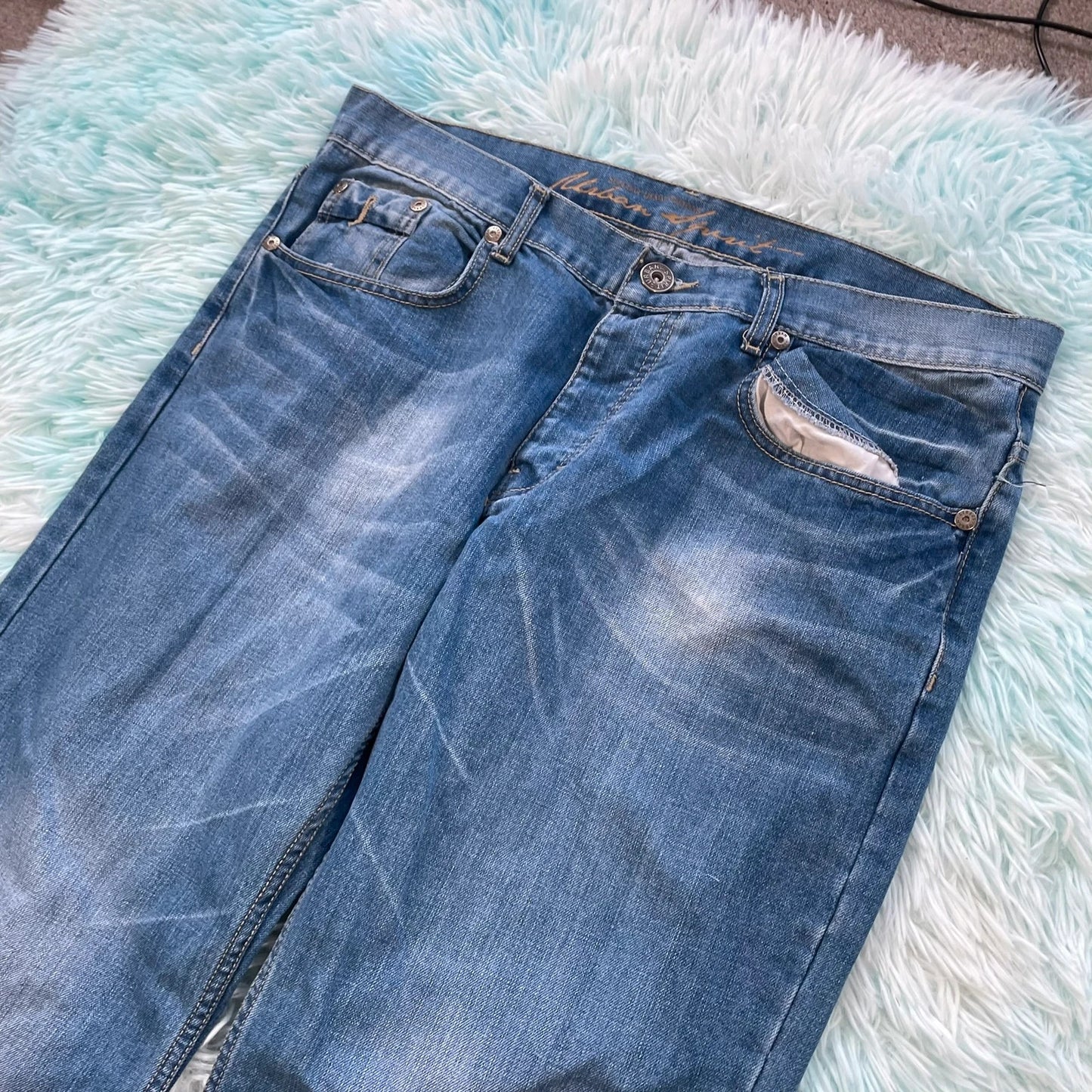 Vintage 00s Baggy Bootcut Jeans - 38W