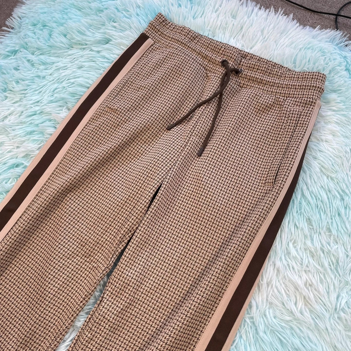 Brown Chequered Gant Trousers - 32W