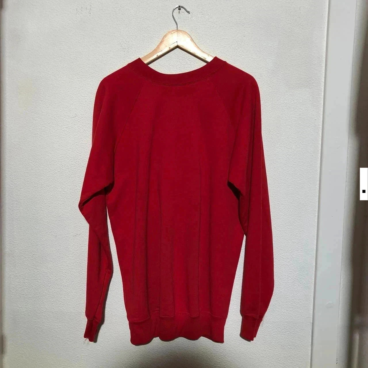 Vintage 90s Red Hard Rock Cafe Sweatshirt Embroidered Spellout - XL