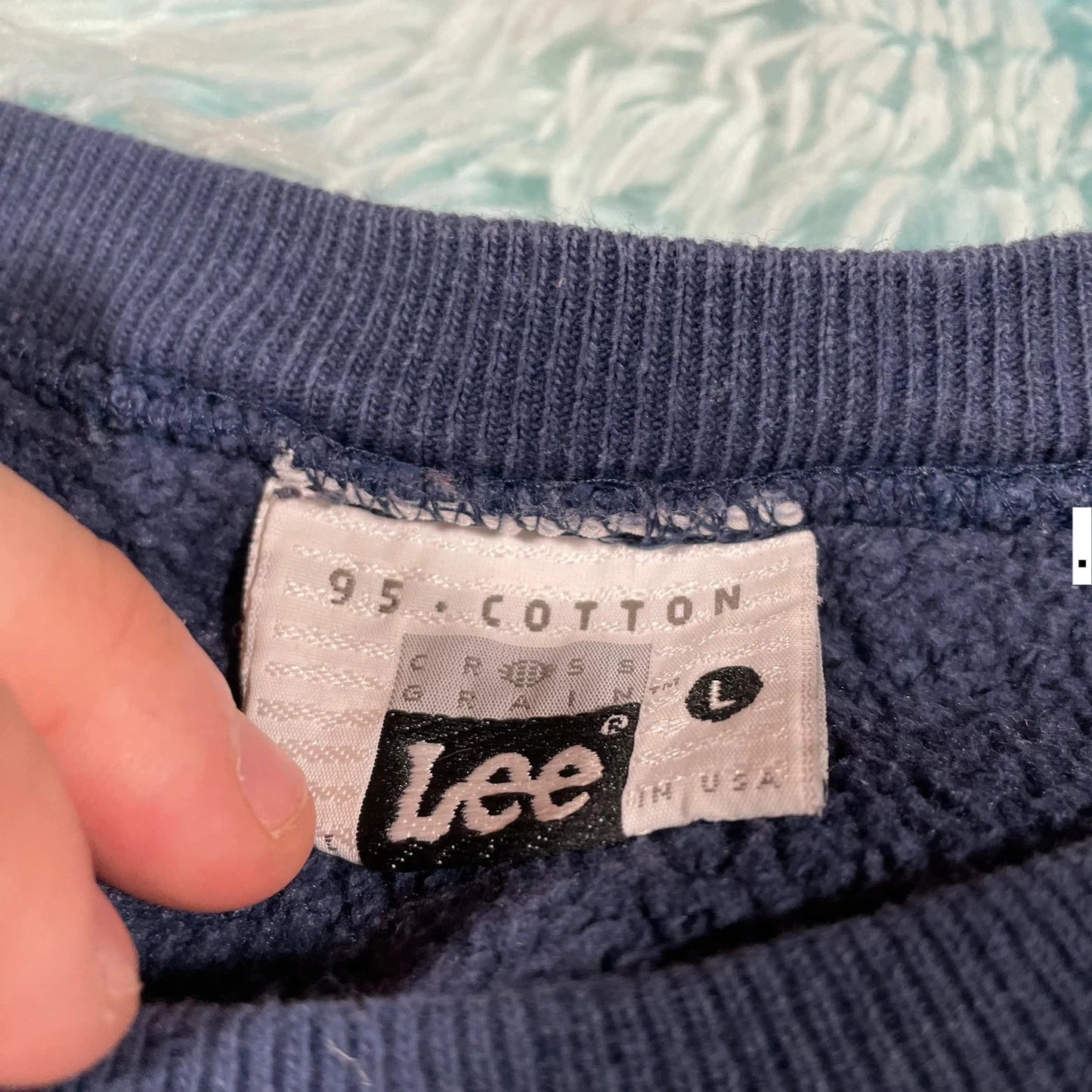 Vintage 90s Navy Police Sweatshirt - Large