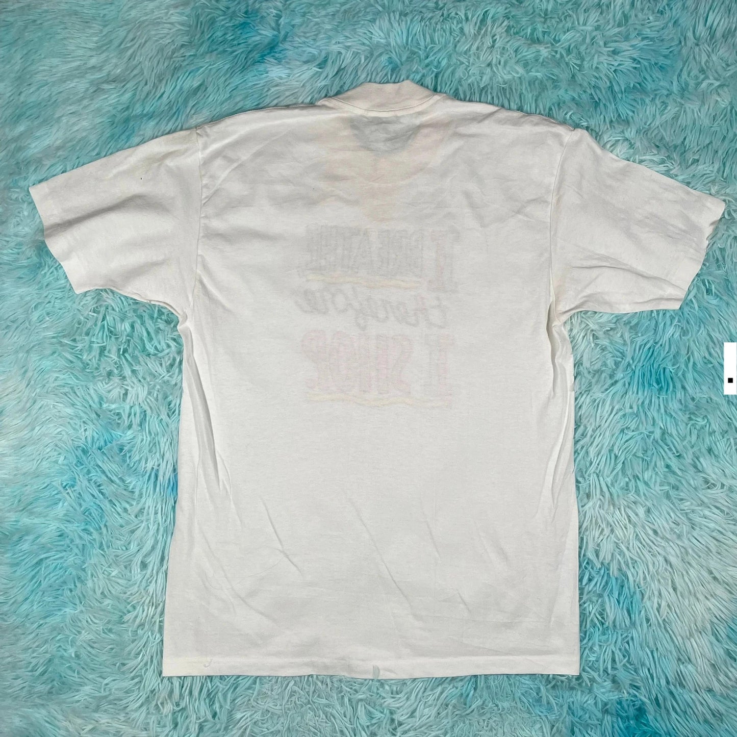 Vintage 90s White Graphic T Shirt - Womens Large