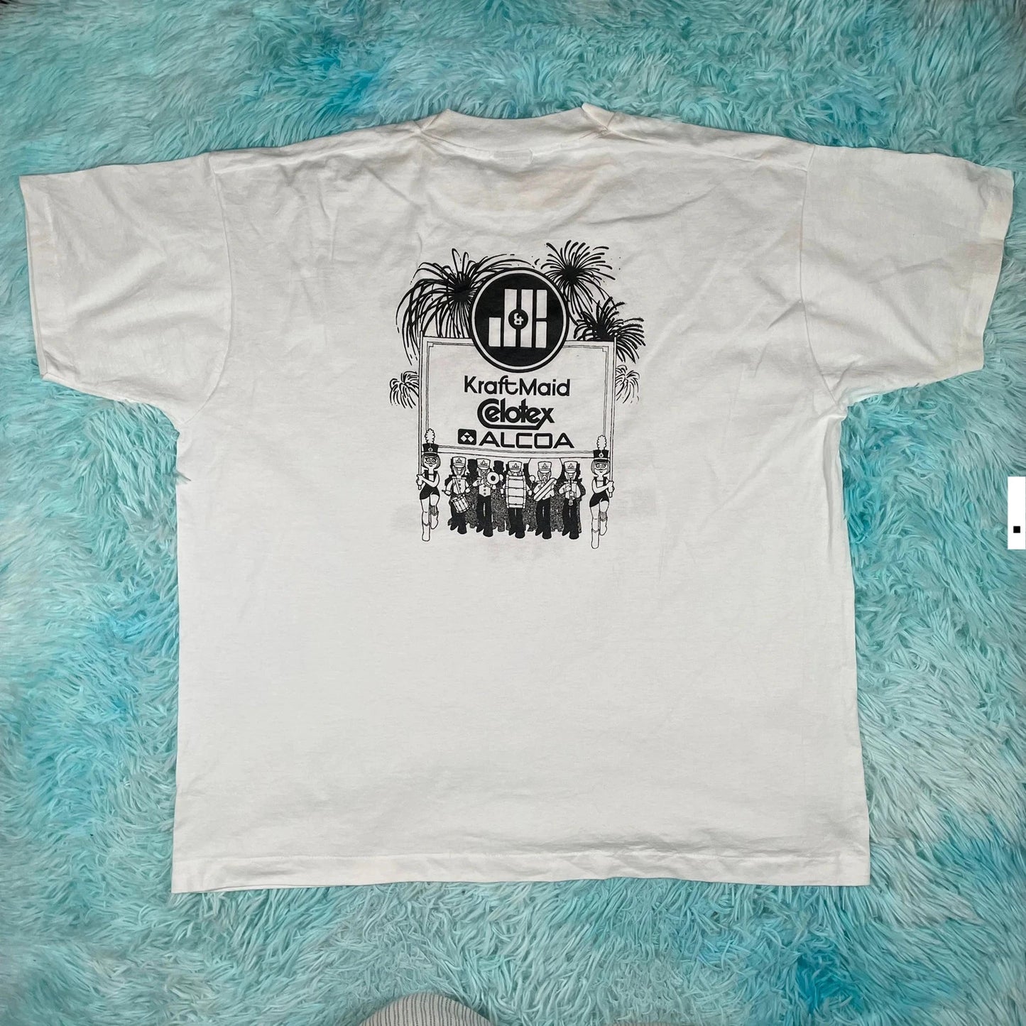 Vintage 90s White Carnival Graphic T Shirt - XL