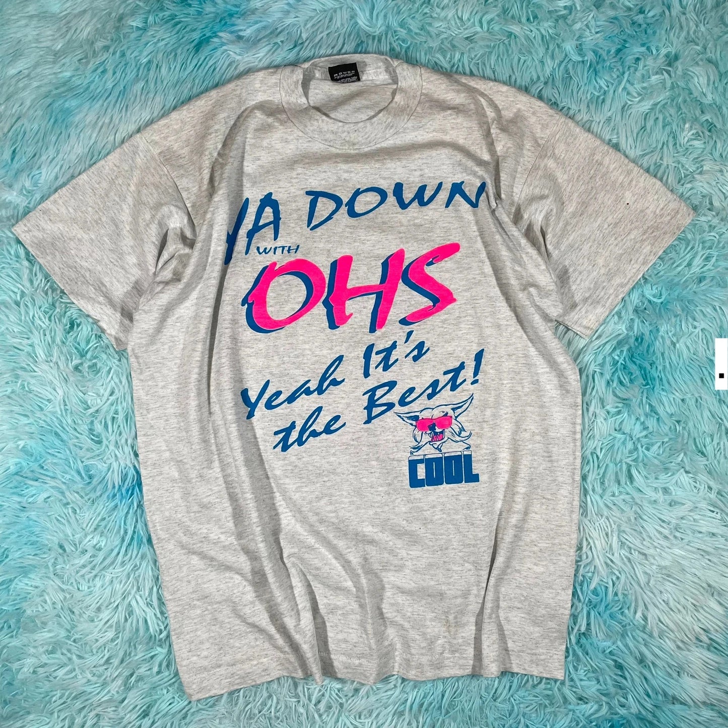 Vintage 90s Grey OHS Graphic T Shirt - XL