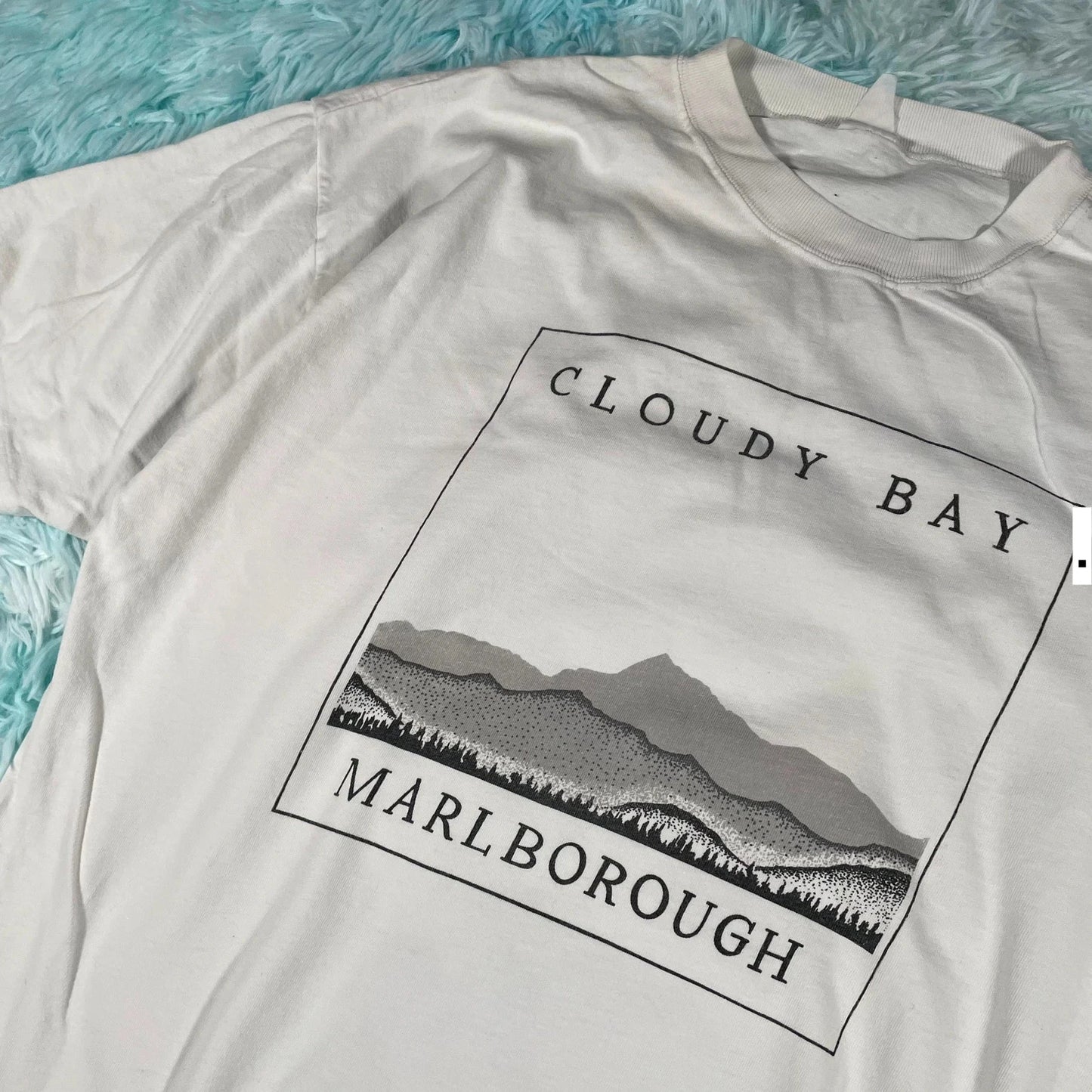 Vintage 90s White Marlborough Graphic T Shirt - Large