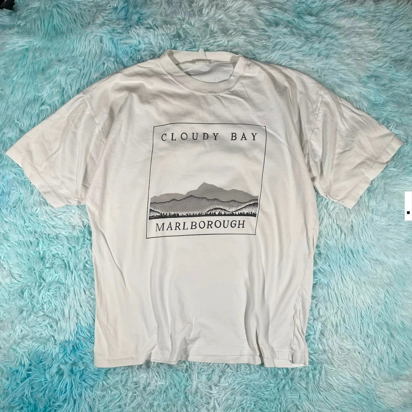Vintage 90s White Marlborough Graphic T Shirt - Large