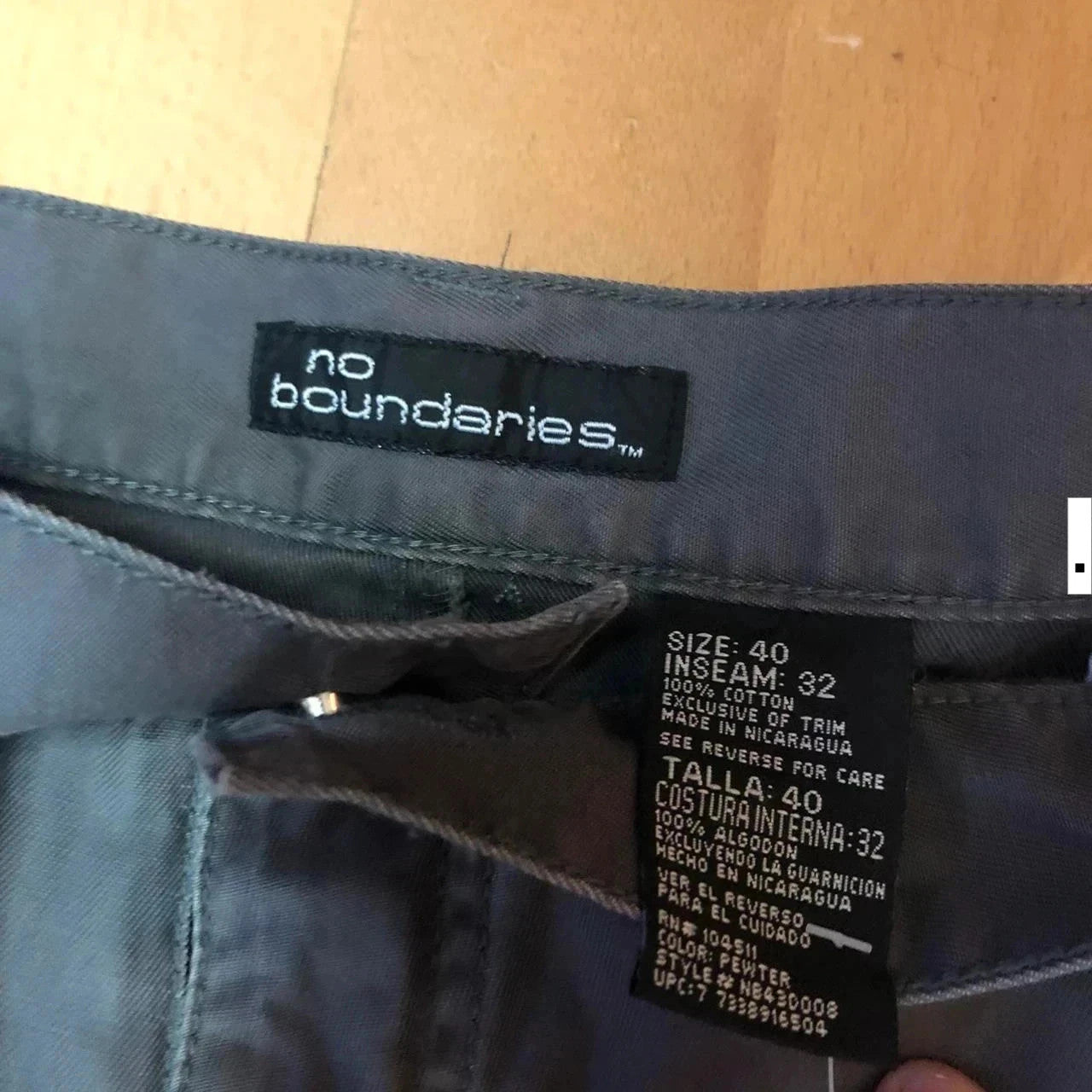 Vintage 00s Grey Baggy Cargo Trousers No Boundaries - 40W 32L