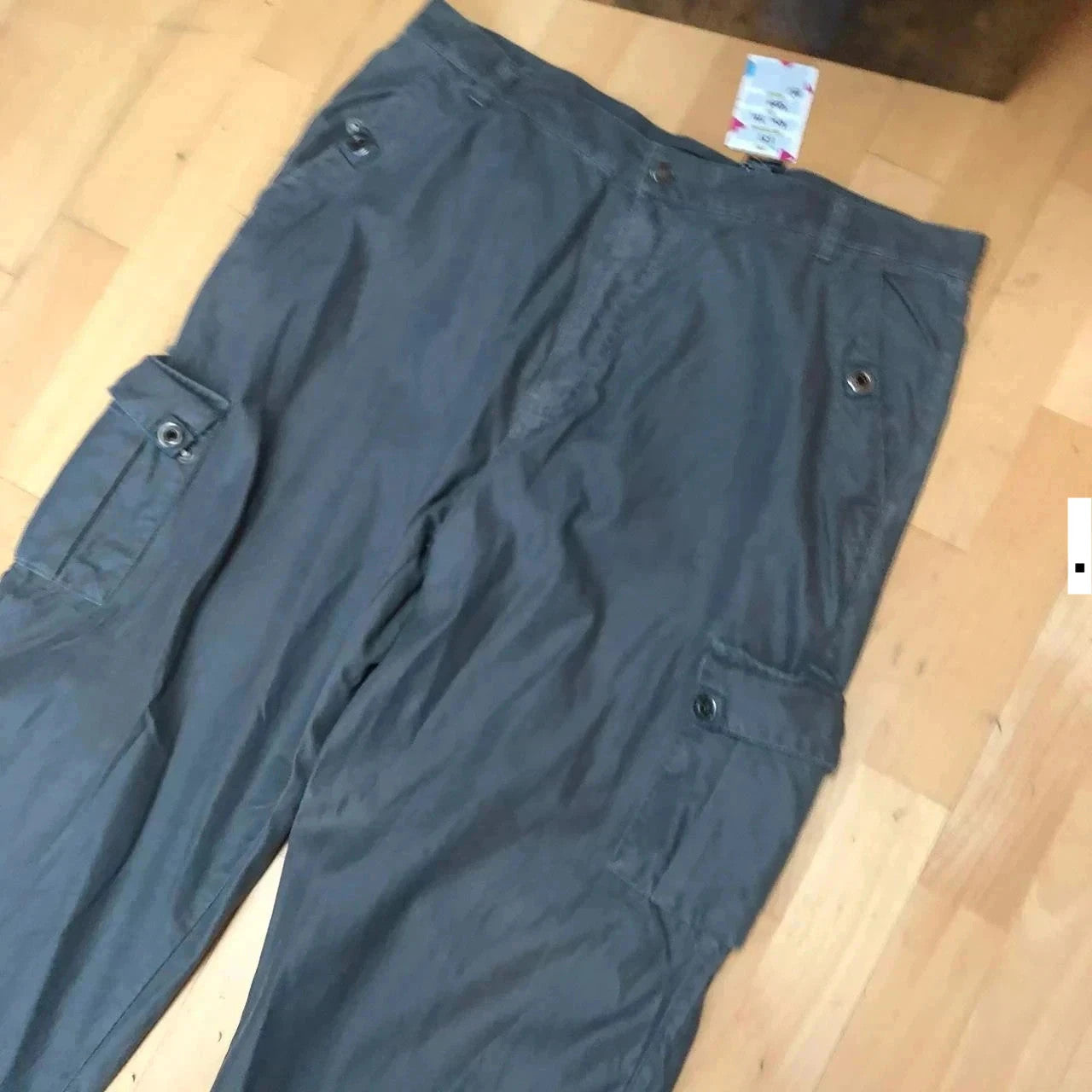 Vintage 00s Grey Baggy Cargo Trousers No Boundaries - 40W 32L