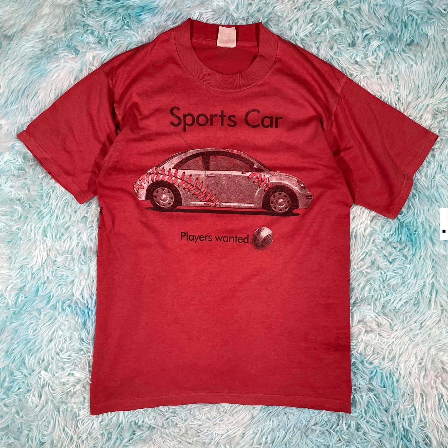 Vintage 90s Red Volkswagen Beetle Graphic T Shirt - Small