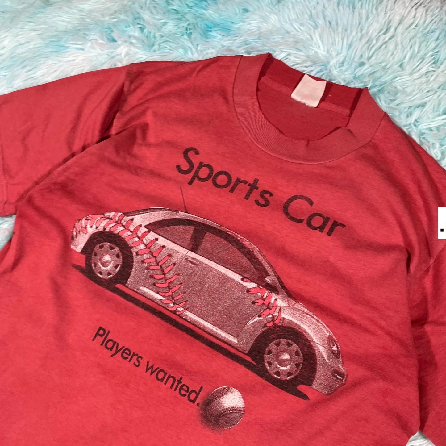 Vintage 90s Red Volkswagen Beetle Graphic T Shirt - Small
