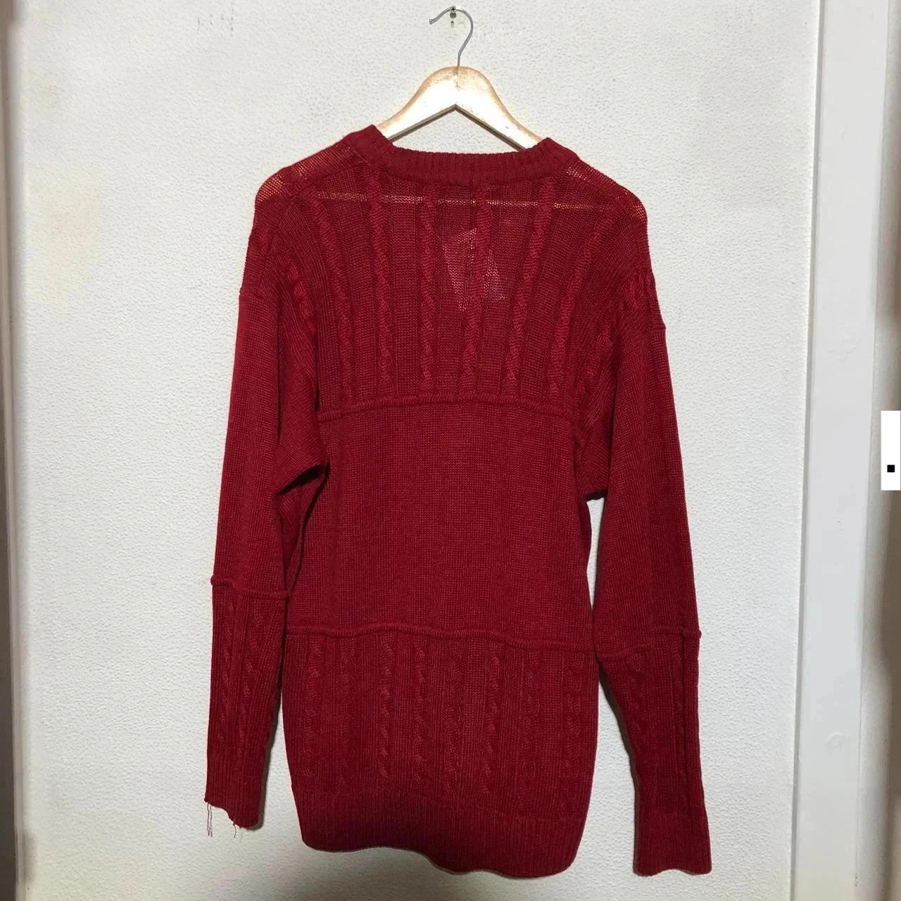 Vintage 80s Red St Michael Knitted Jumper - XL