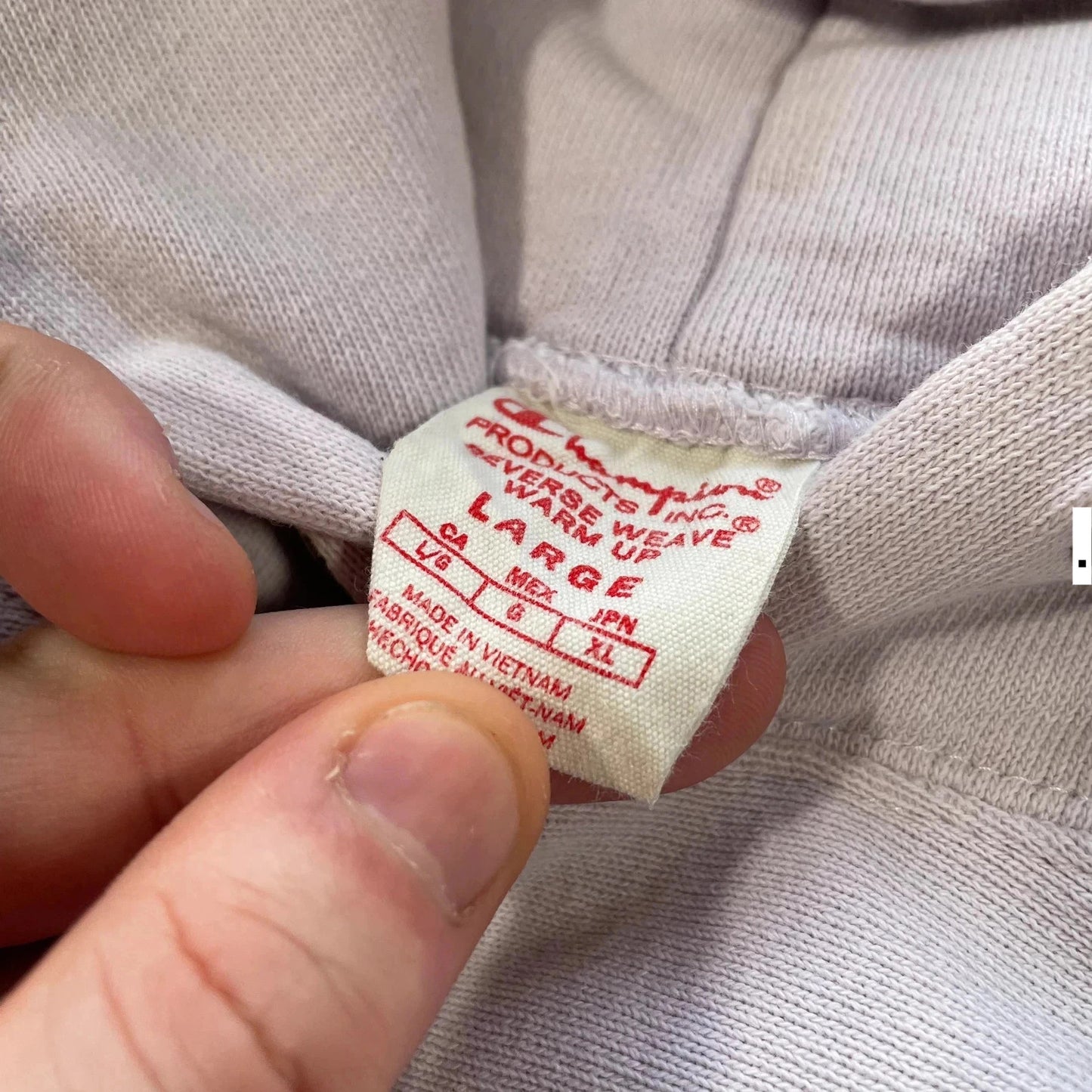 Light Pink Champion Hoodie Reverse Weave - Large