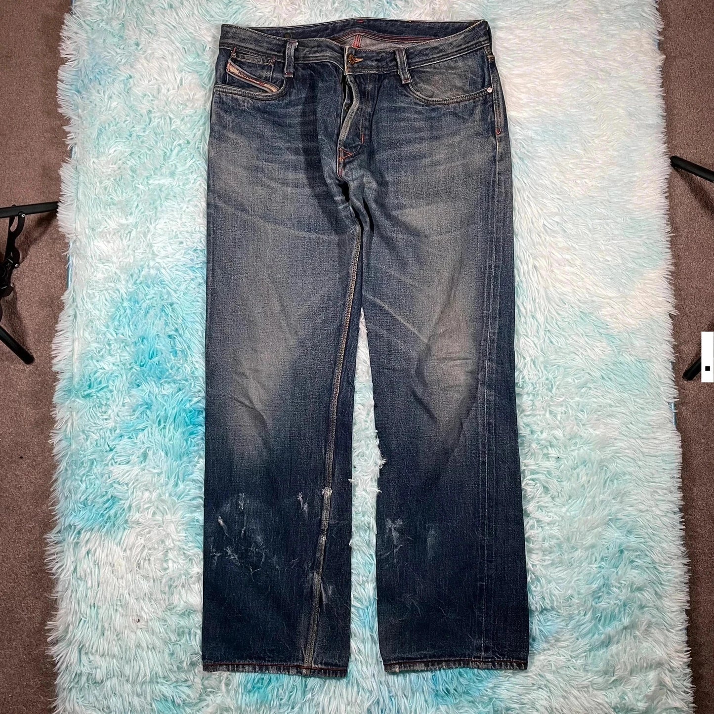 Vintage 00s Diesel Jeans Wide Straight Leg - 36W