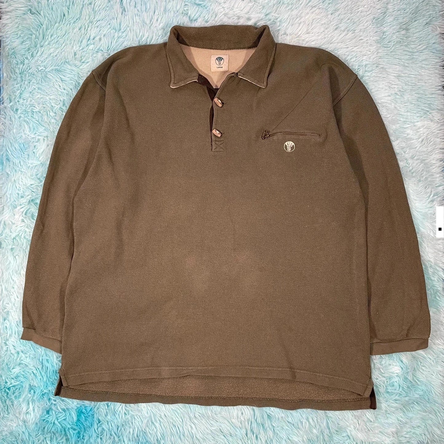 Vintage 00s Brown Fat Face 1/4 Zip Sweatshirt - Large