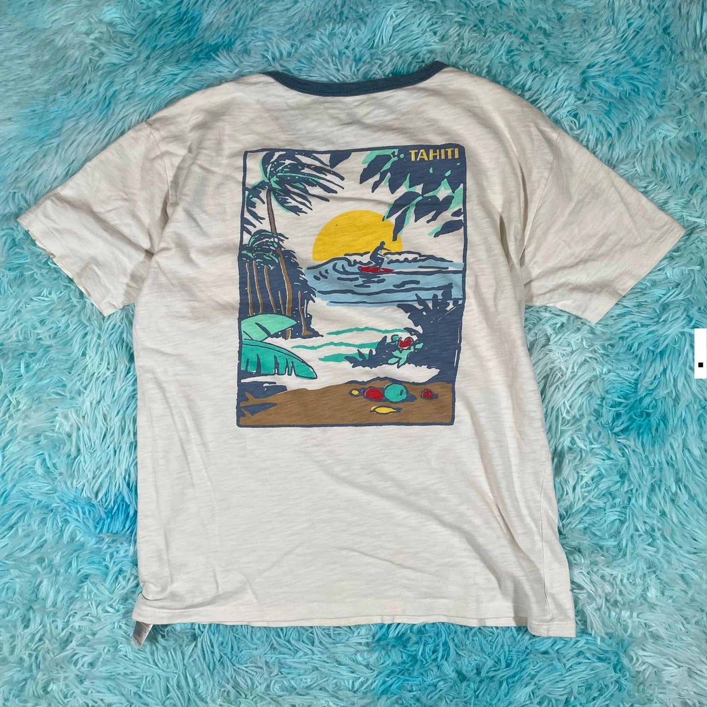 White Gap Beach Graphic T Shirt - Womens XXL