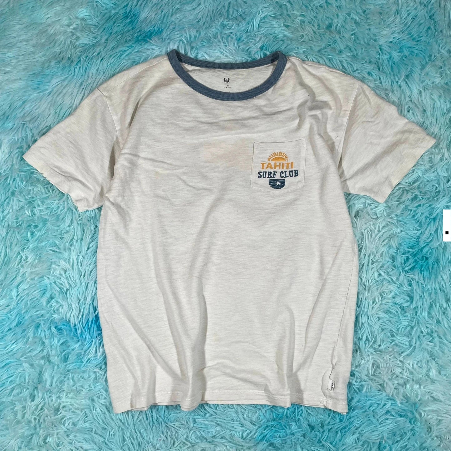 White Gap Beach Graphic T Shirt - Womens XXL
