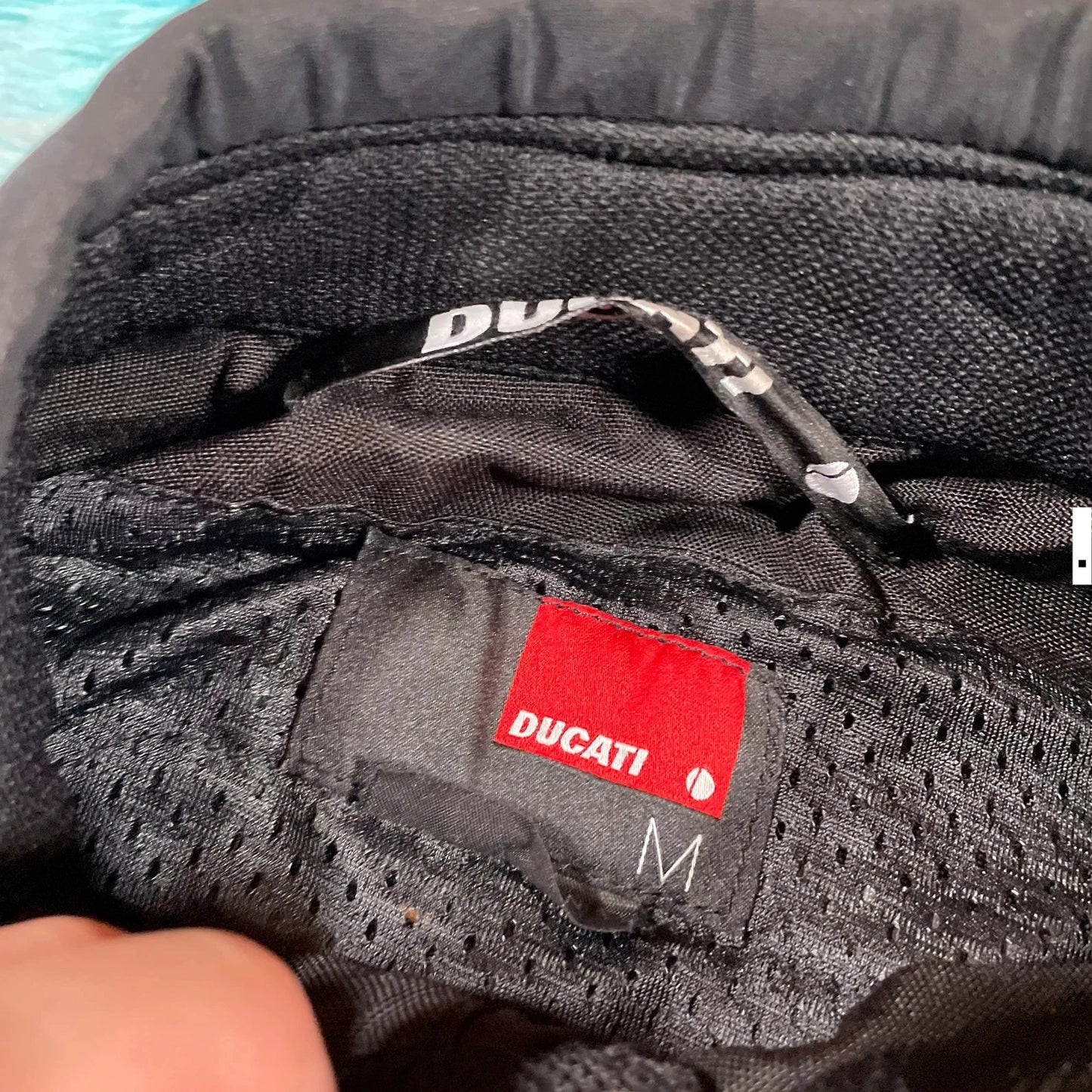Black & Red Ducati Biker Jacket - Medium