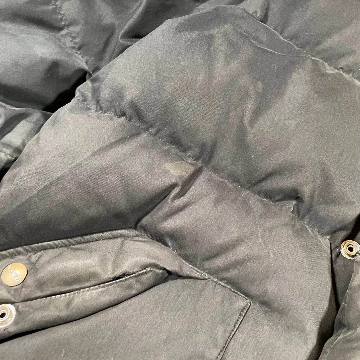 Black Carhartt Puffer Jacket Camo Lining - Medium