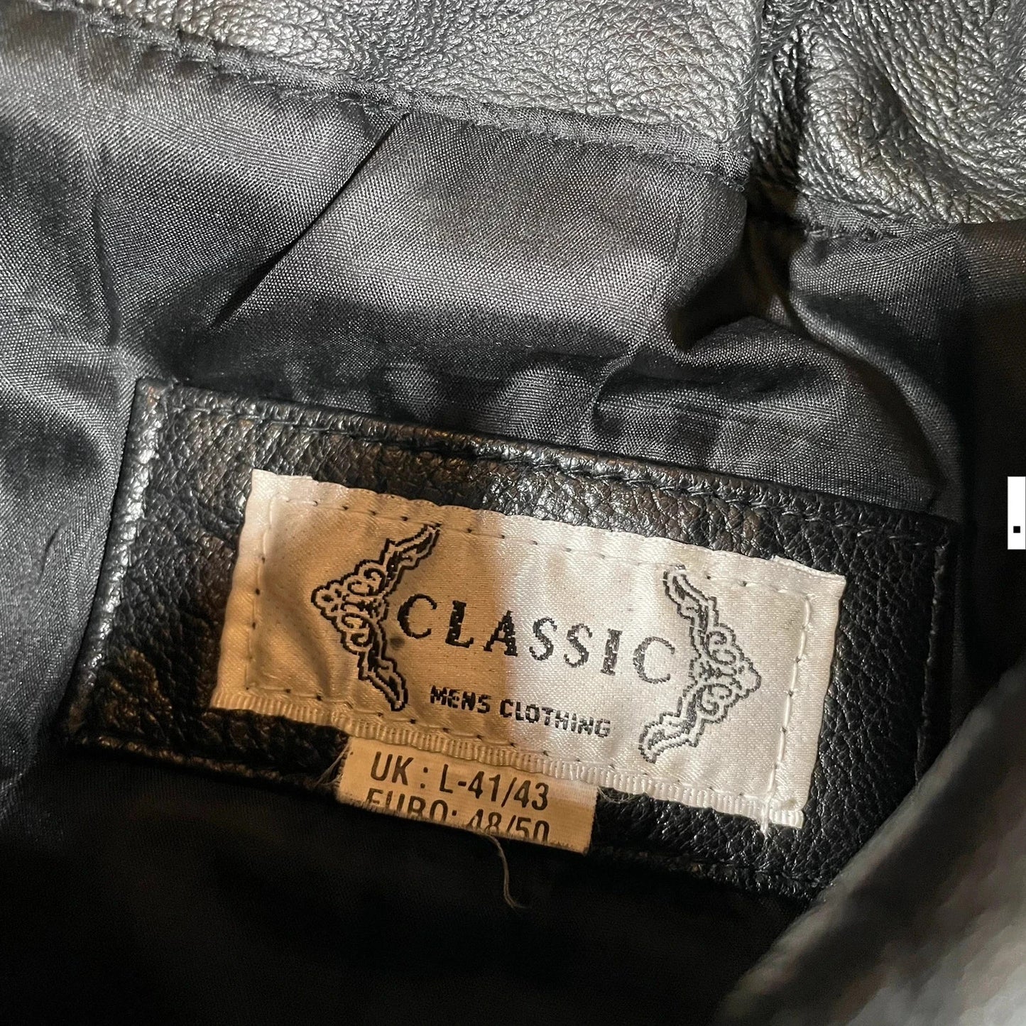 Vintage 90s Black Leather Jacket - Large