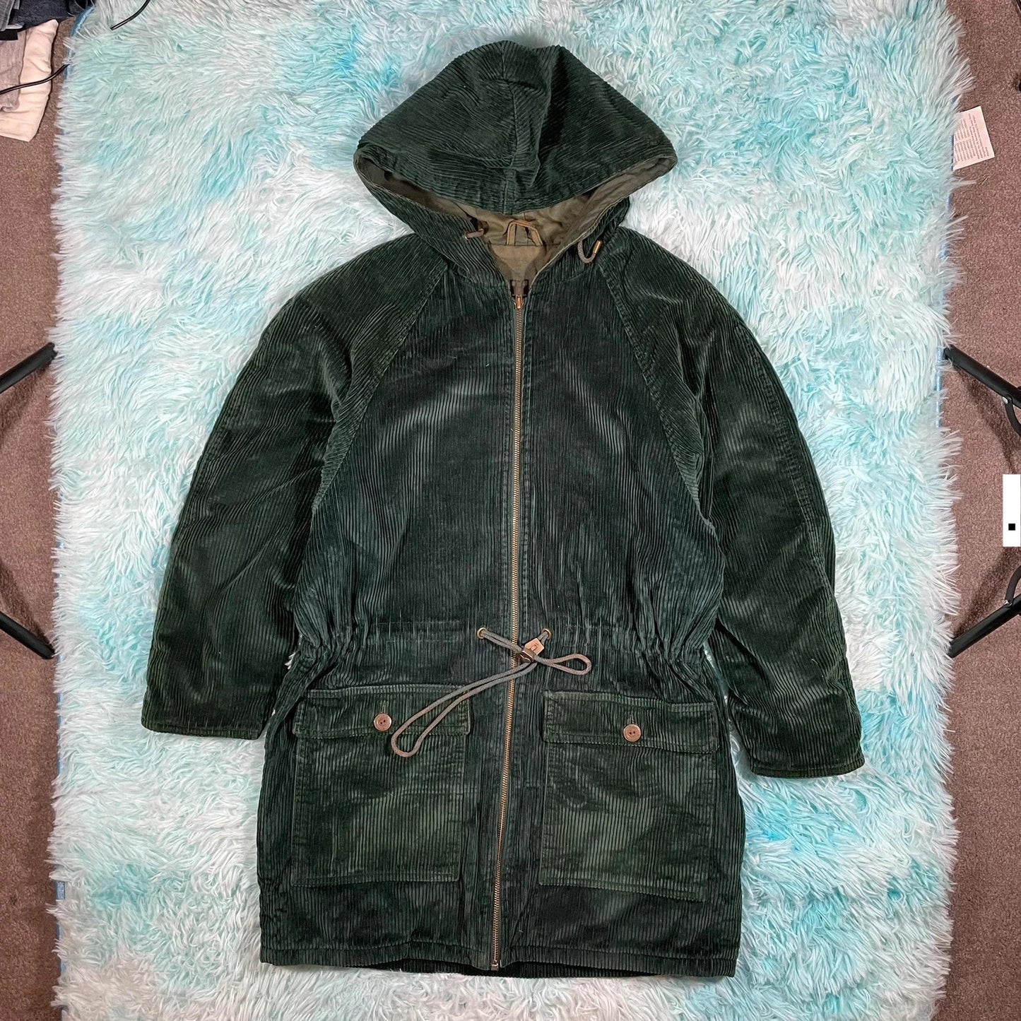 Vintage 90s Green Corduroy Jacket - Size 10