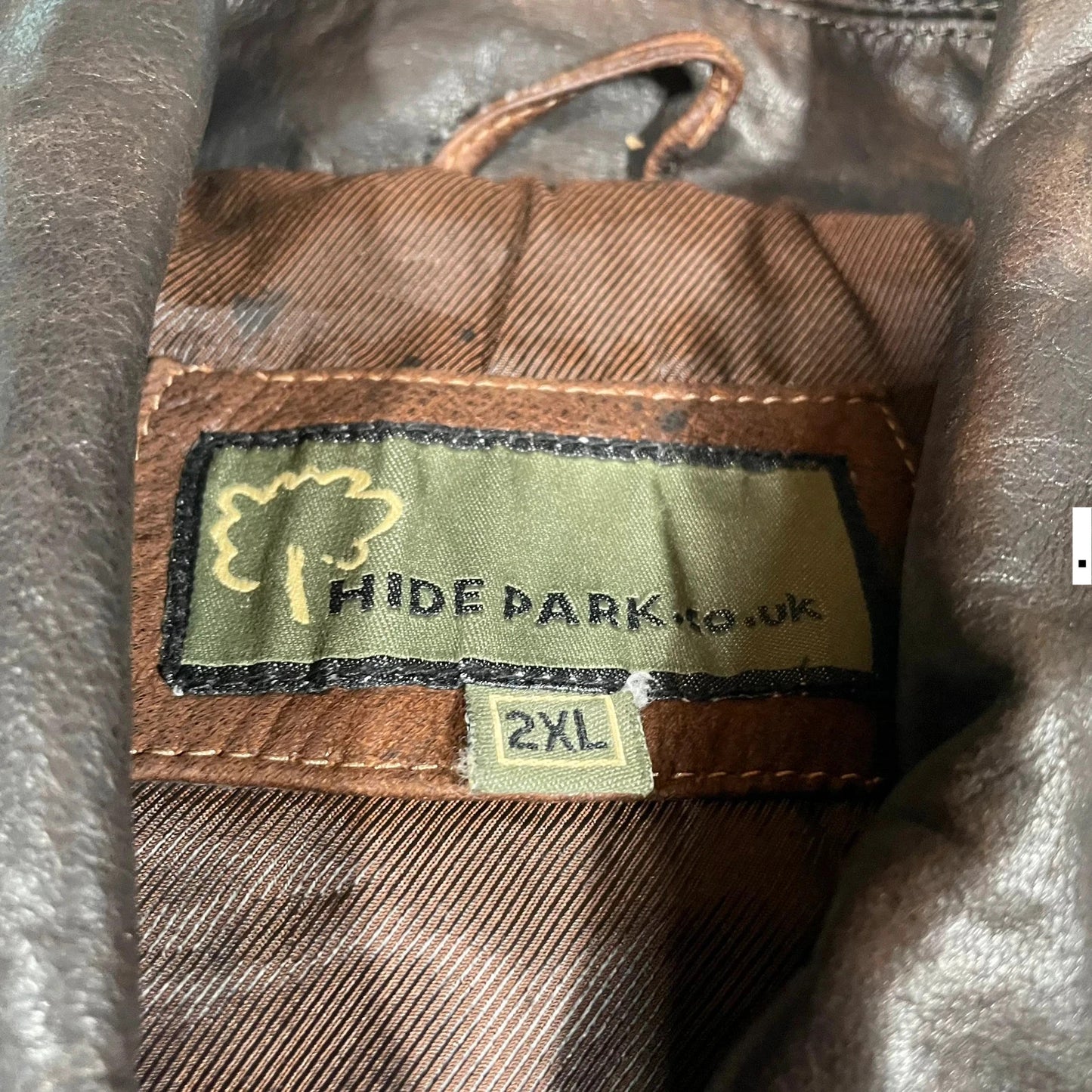 Vintage Brown Boxy Leather Jacket - XXL