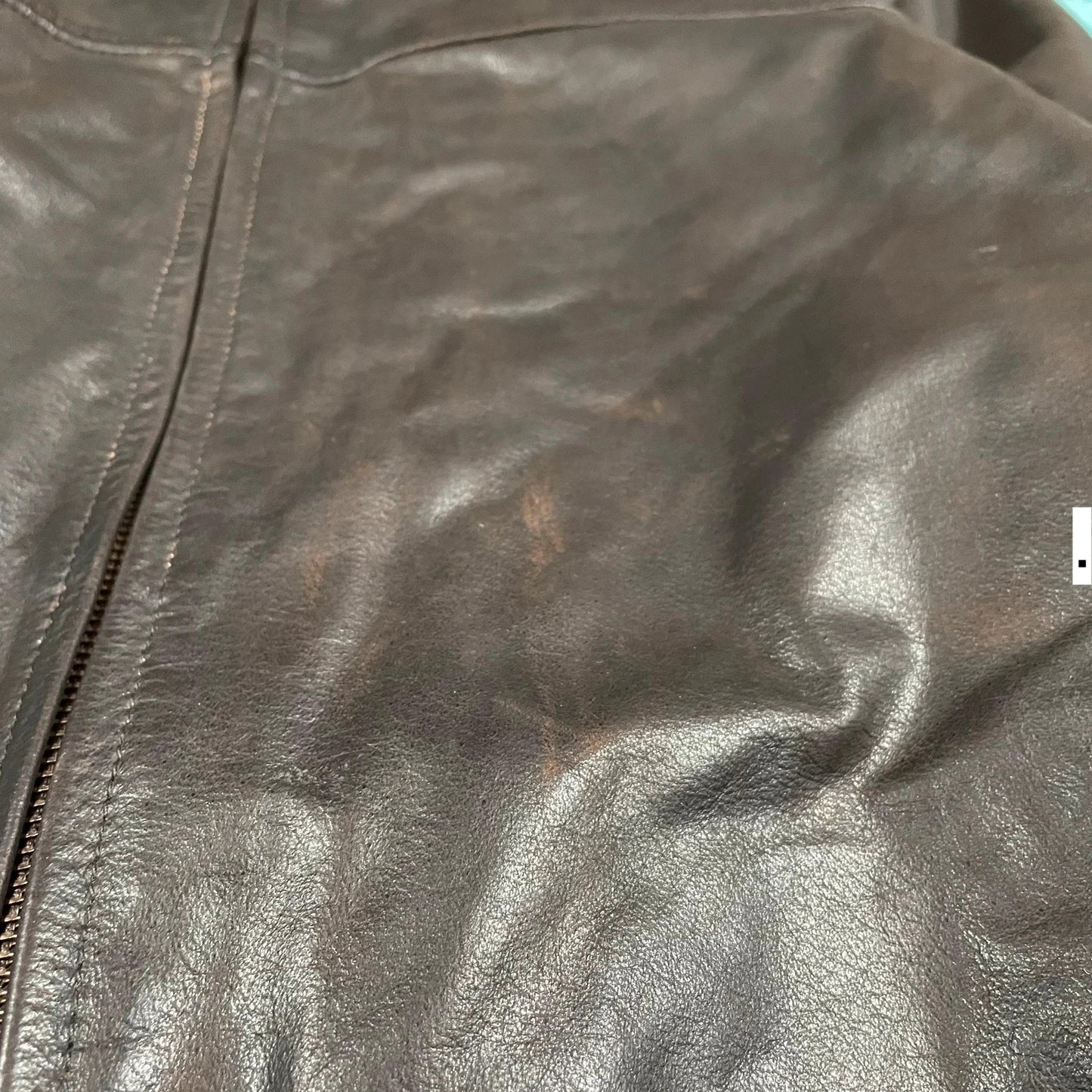 Vintage Brown Boxy Leather Jacket - XXL