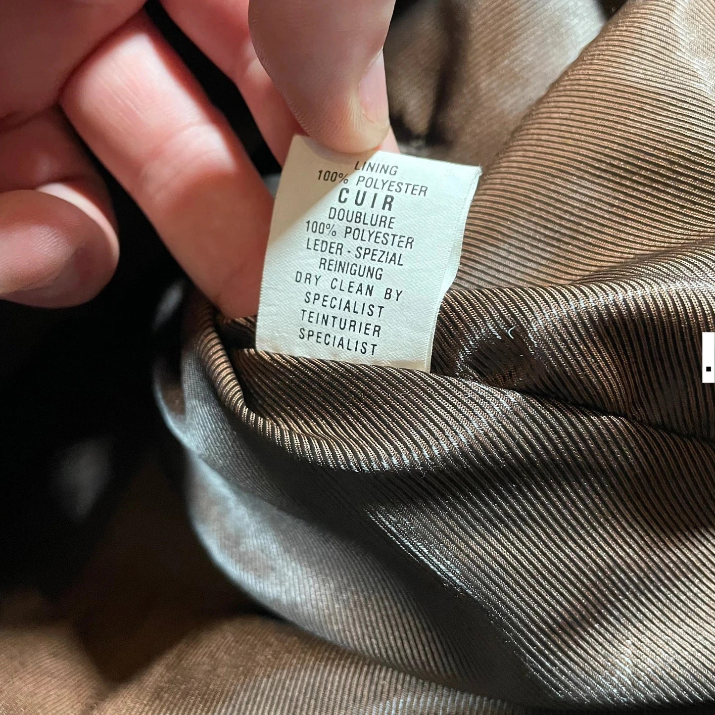 Vintage Brown Boxy Leather Jacket - XXL