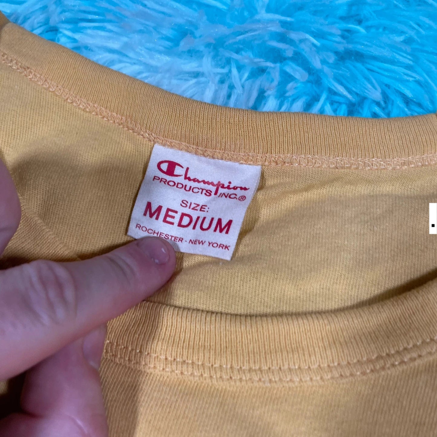 Mustard yellow Champion T Shirt - Medium