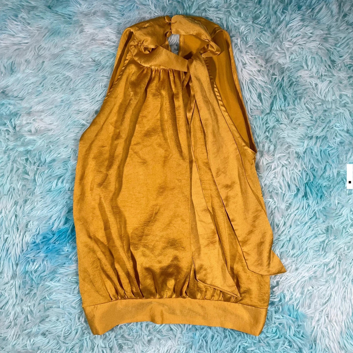 Vintage Coast Ochre Halter Neck Top - Size 12