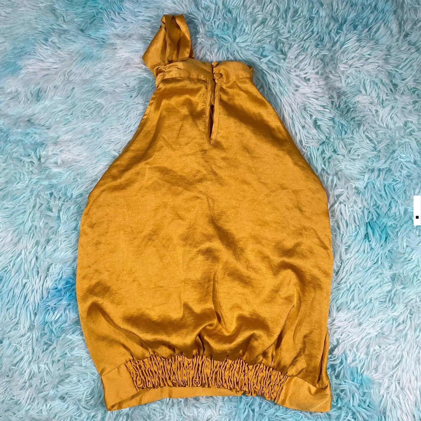 Vintage Coast Ochre Halter Neck Top - Size 12