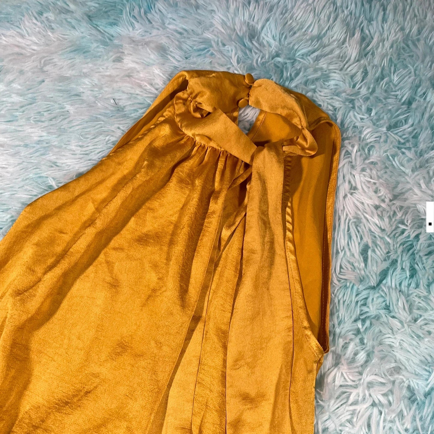 Vintage Coast Ochre Halter Neck Top - Size 12