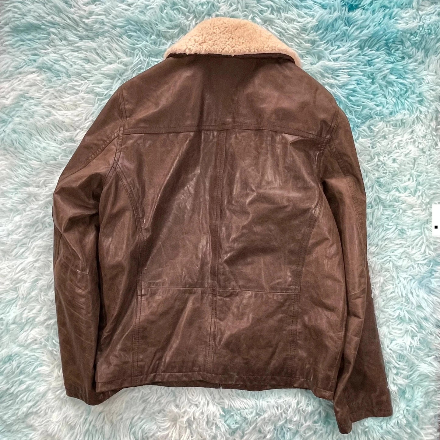 Vintage 90s Brown DNR Leather Jacket - XL