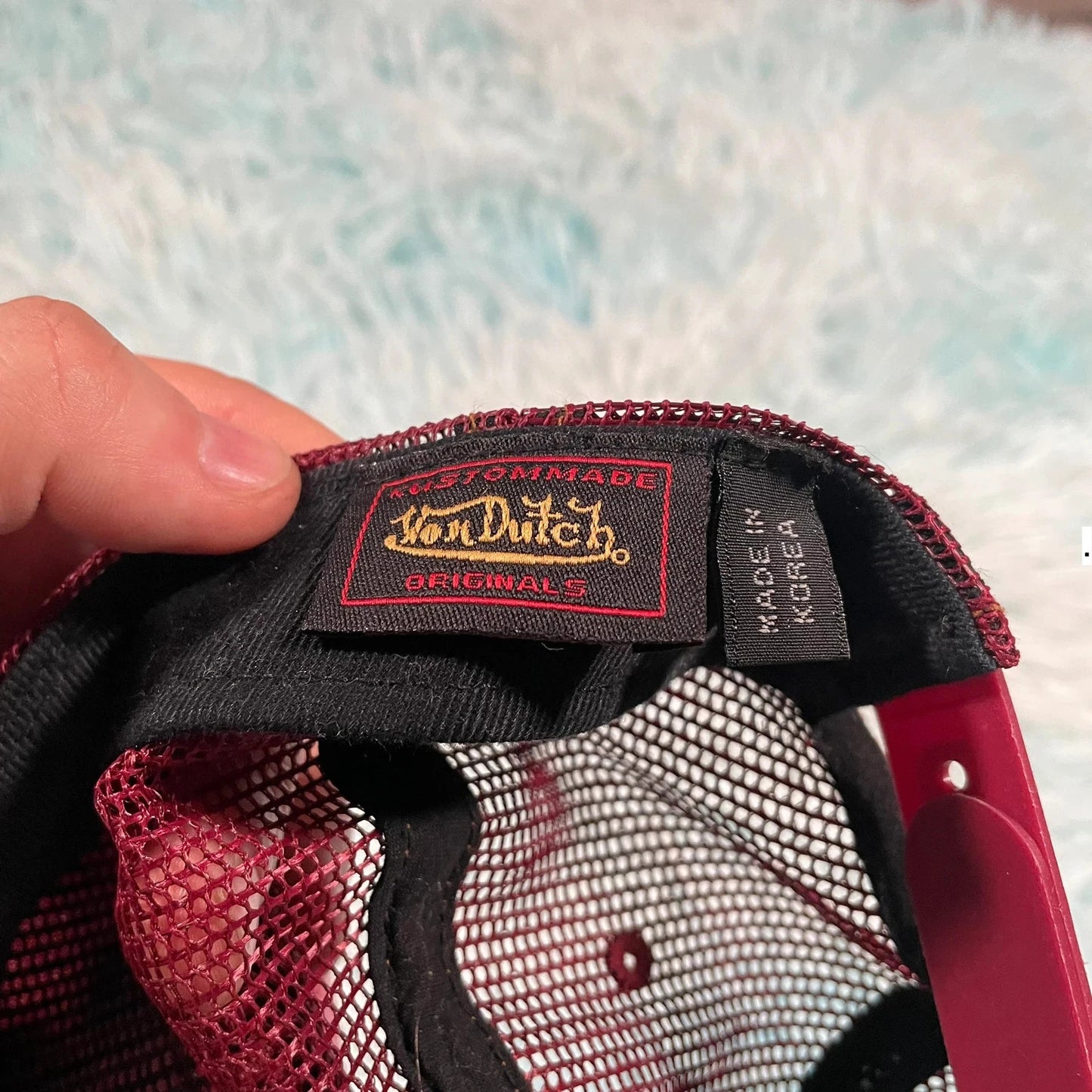 Vintage Pink Von Dutch Cap Felt Trucker