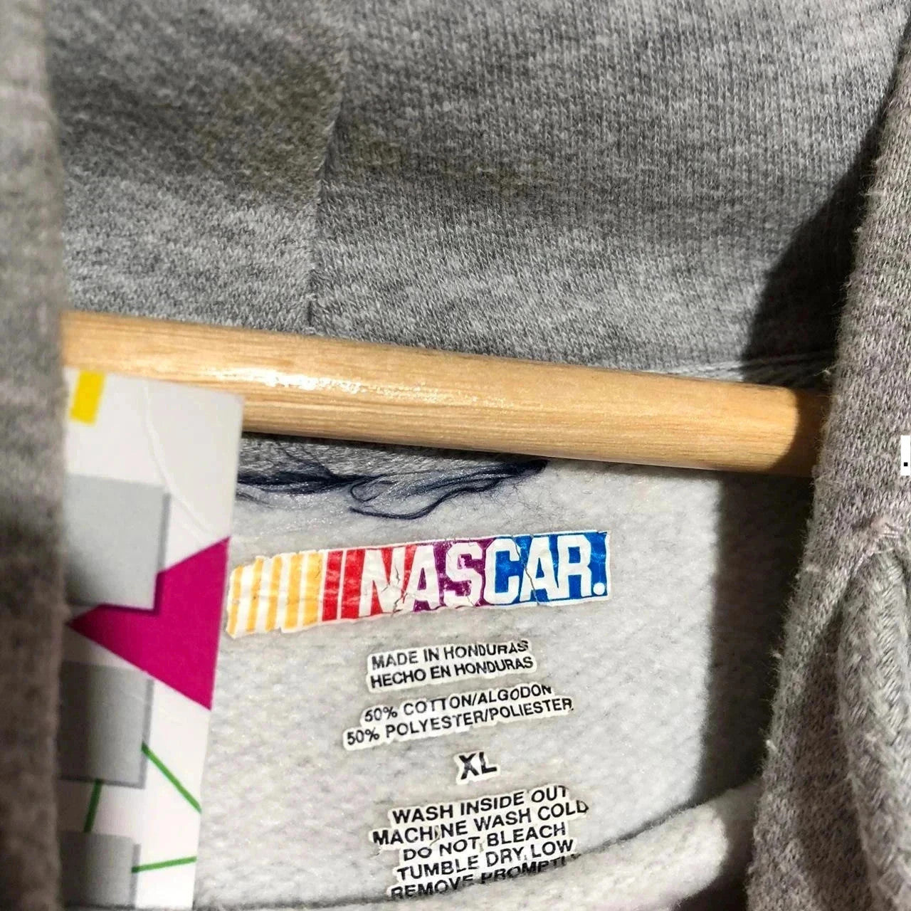 Vintage Grey Nascar Hoodie - XL