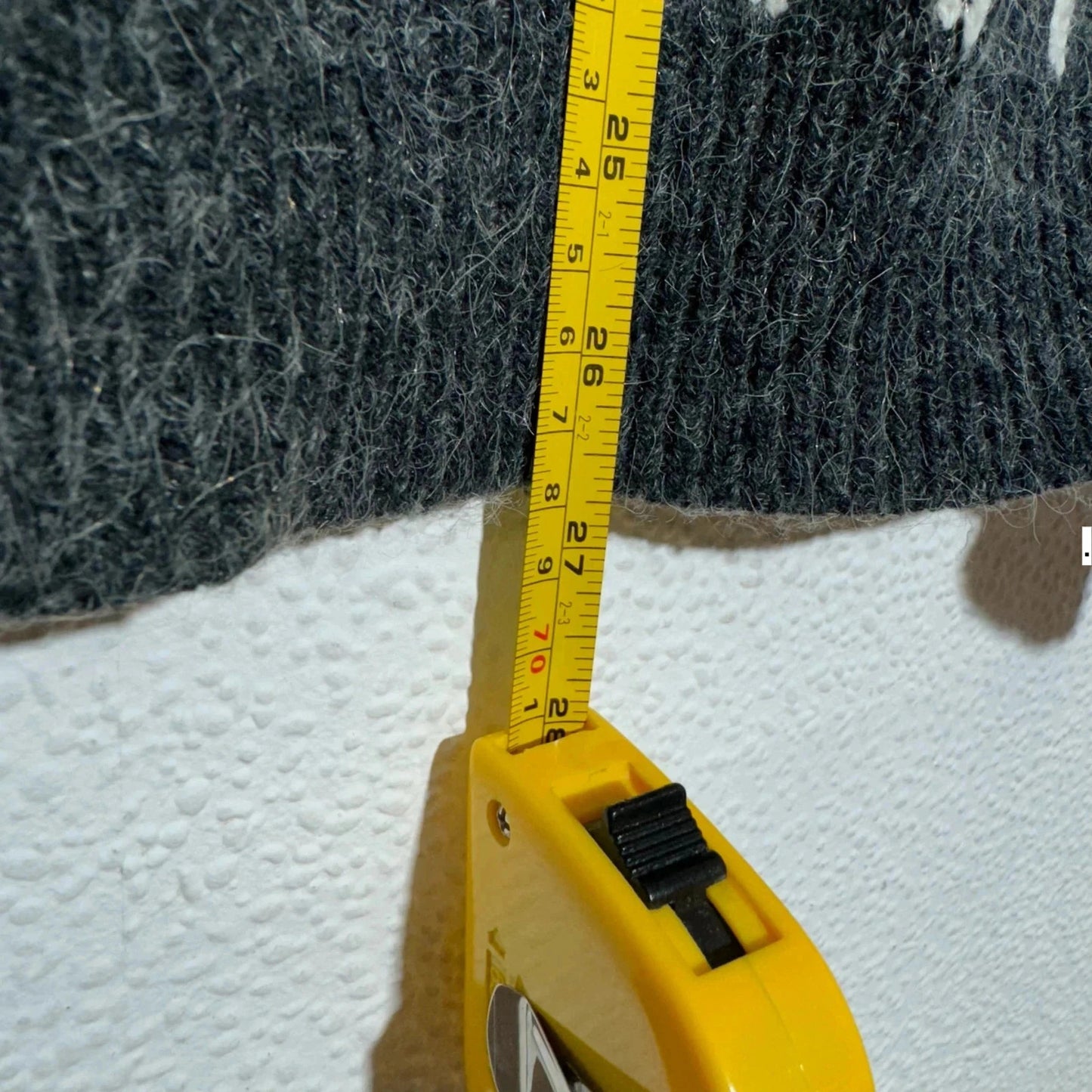 Vintage 90s Grey Patterned Knitted Jumper - Medium