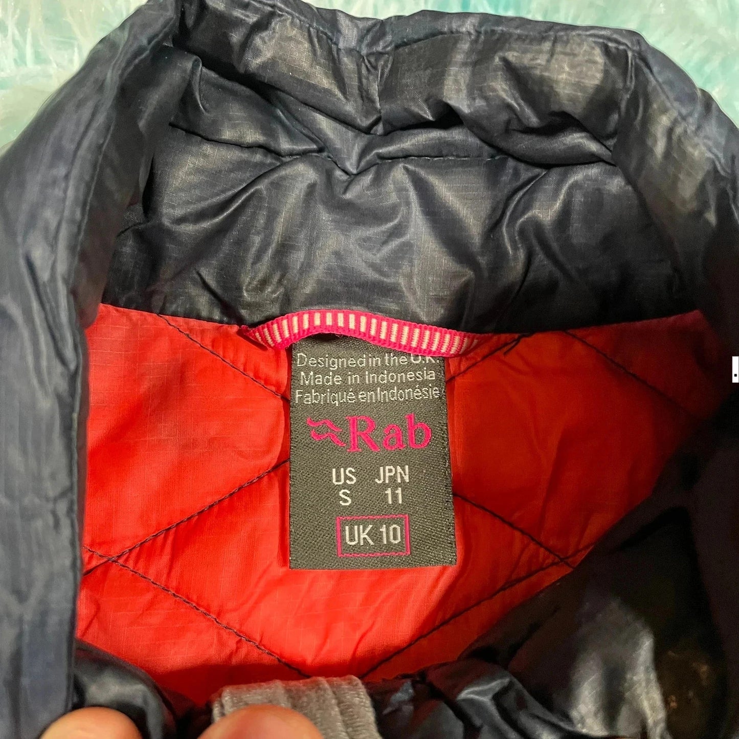 Navy Rab Puffer Jacket Microlight Pertex - Womens Small