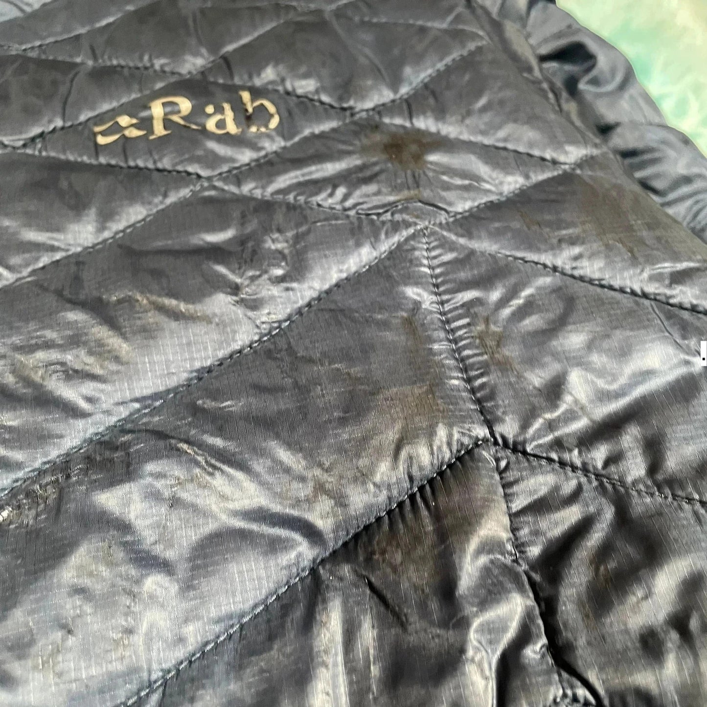 Navy Rab Puffer Jacket Microlight Pertex - Womens Small
