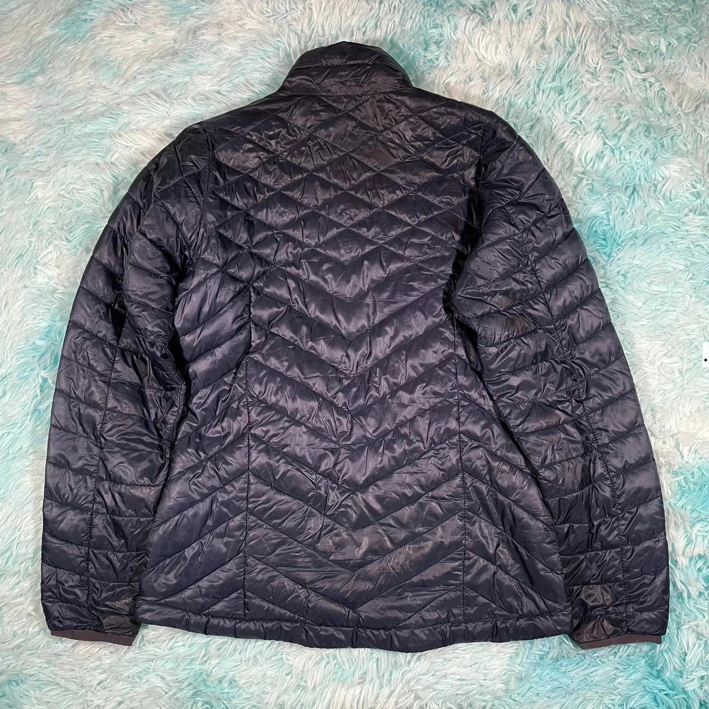 Navy Rab Puffer Jacket Microlight Pertex - Womens Small