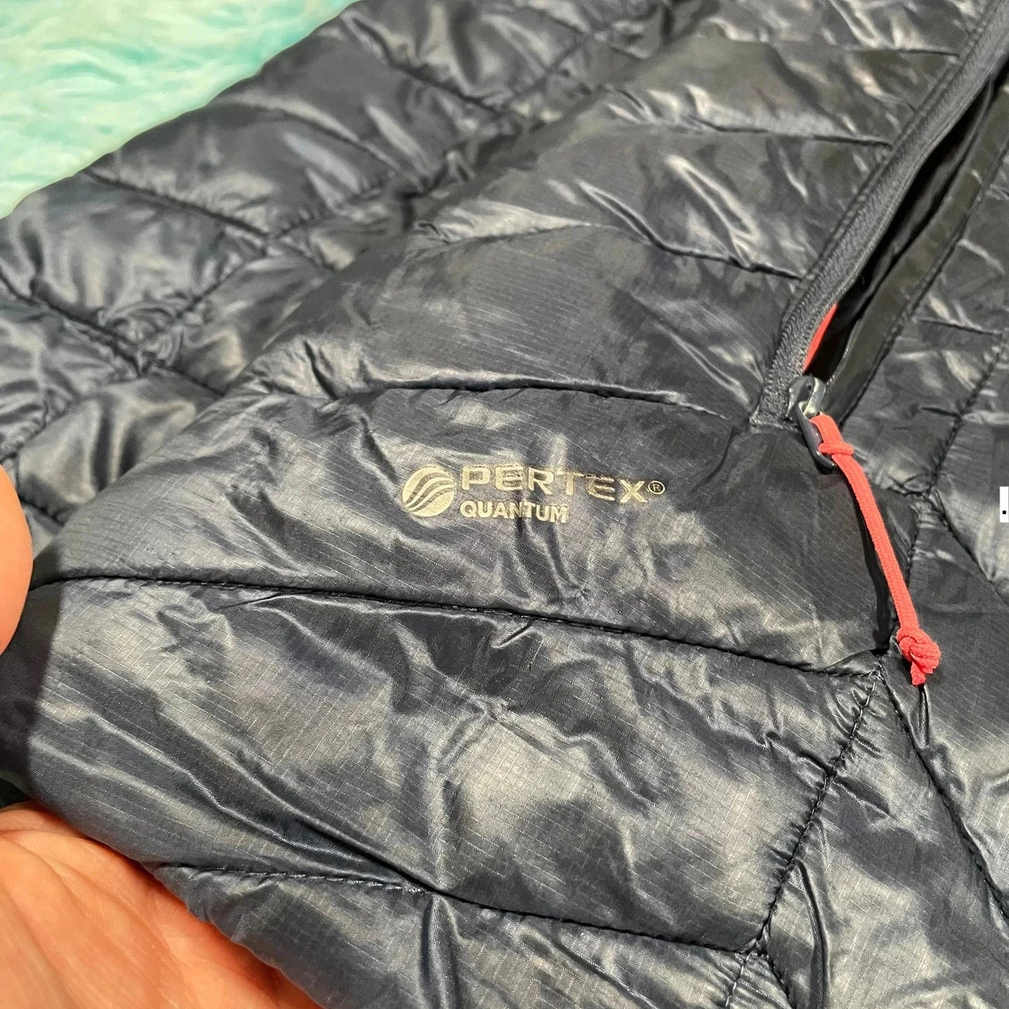 Navy Rab Puffer Jacket Microlight Pertex - Womens Small