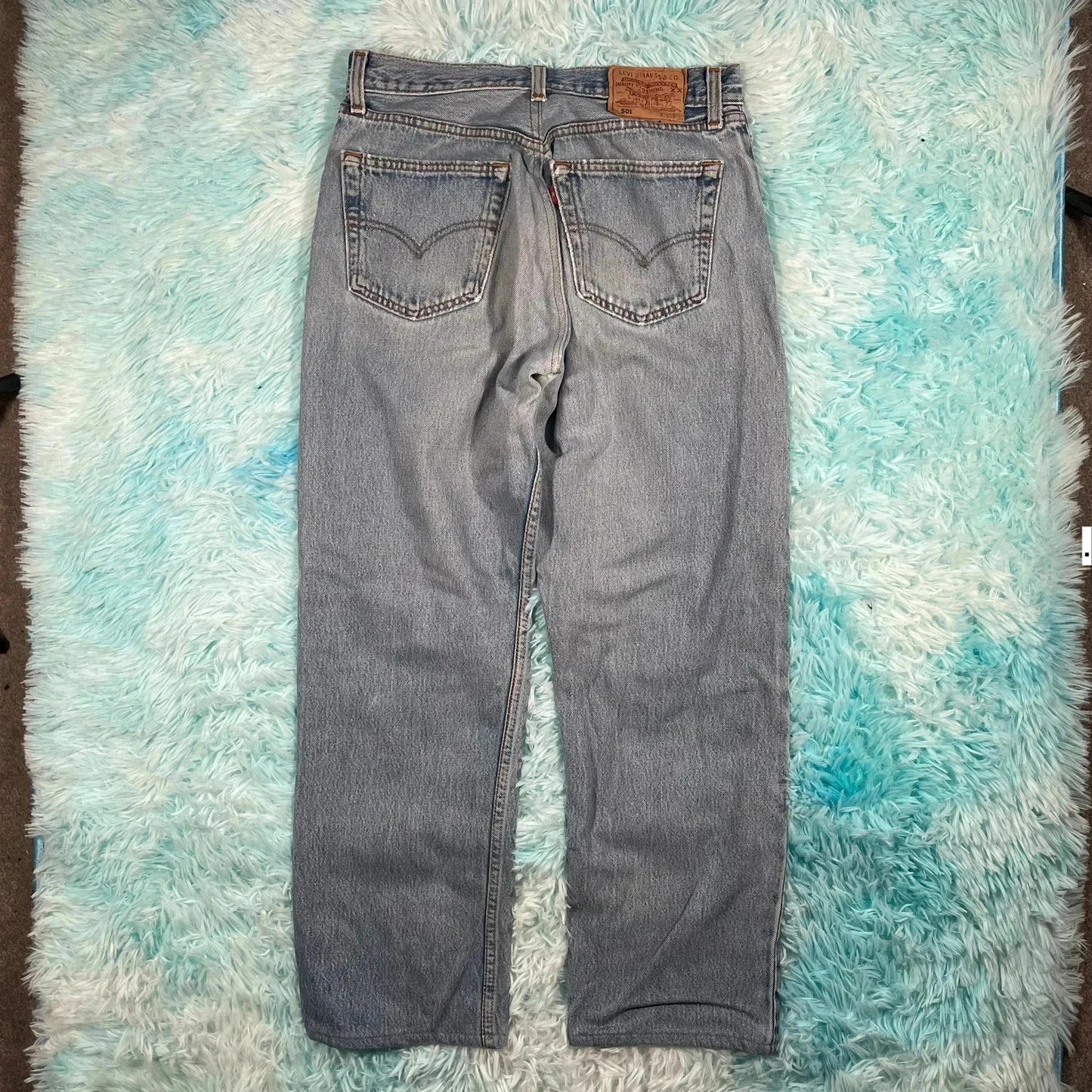 Vintage 90s Blue Levi’s 501 Jeans Straight Leg - 34W 34L
