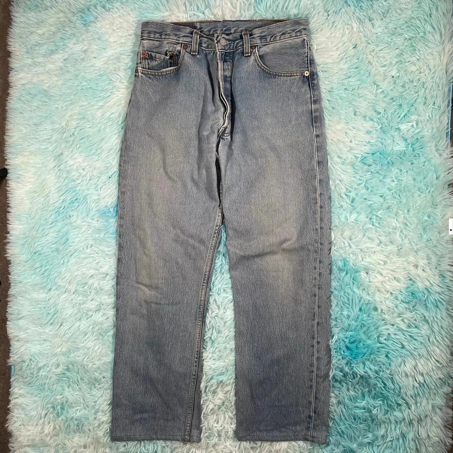 Vintage 90s Blue Levi’s 501 Jeans Straight Leg - 34W 34L