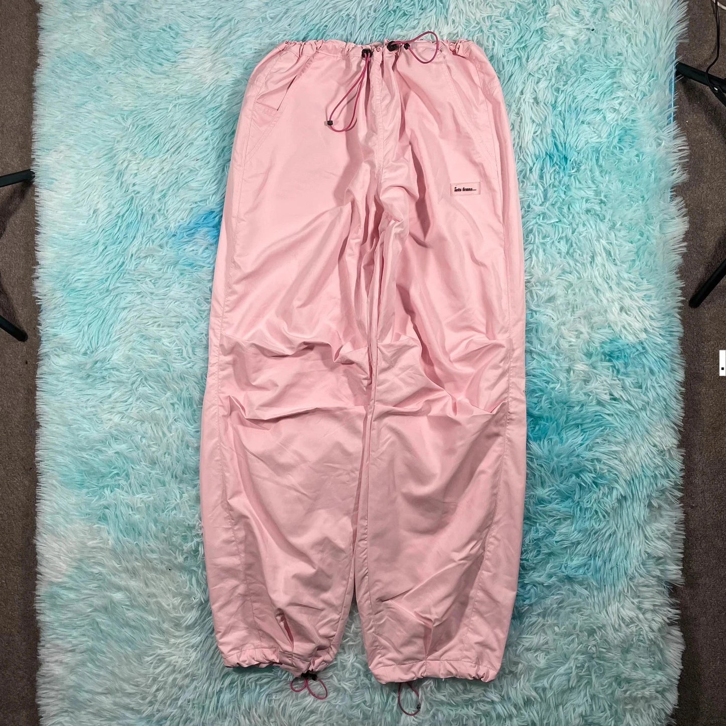 Pink iets frans Baggy Parachute Pants Urban Outfitters - Small