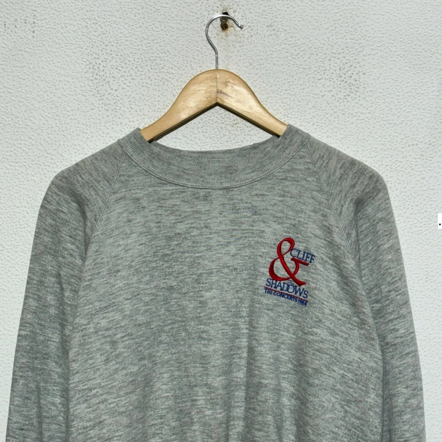 Vintage 80s Grey Cliff Richard Sweatshirt - Large