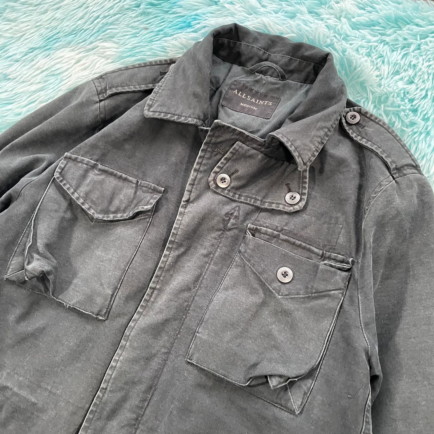 Black AllSaints Utility Jacket - Medium