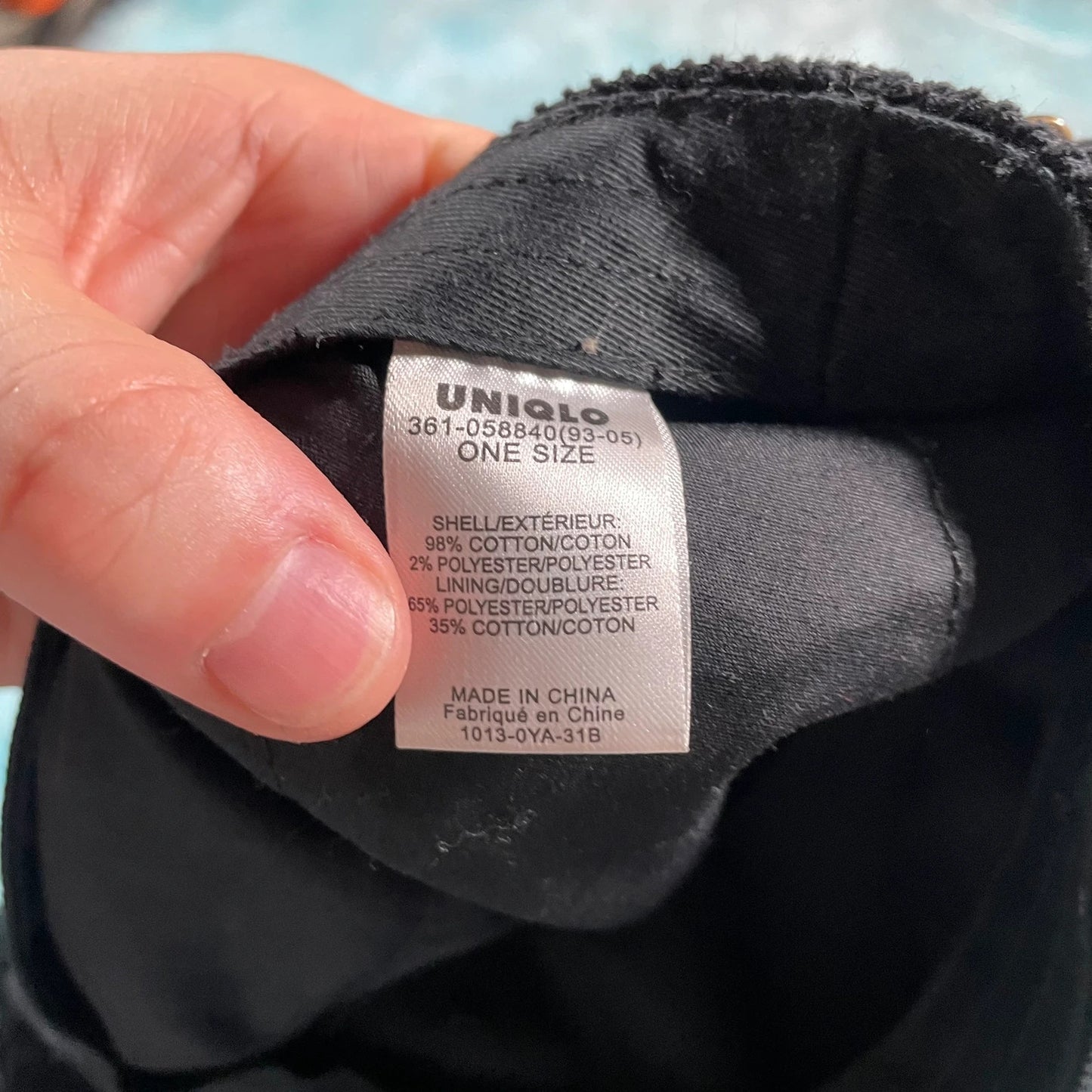 Black Corduroy Uniqlo Flatcap