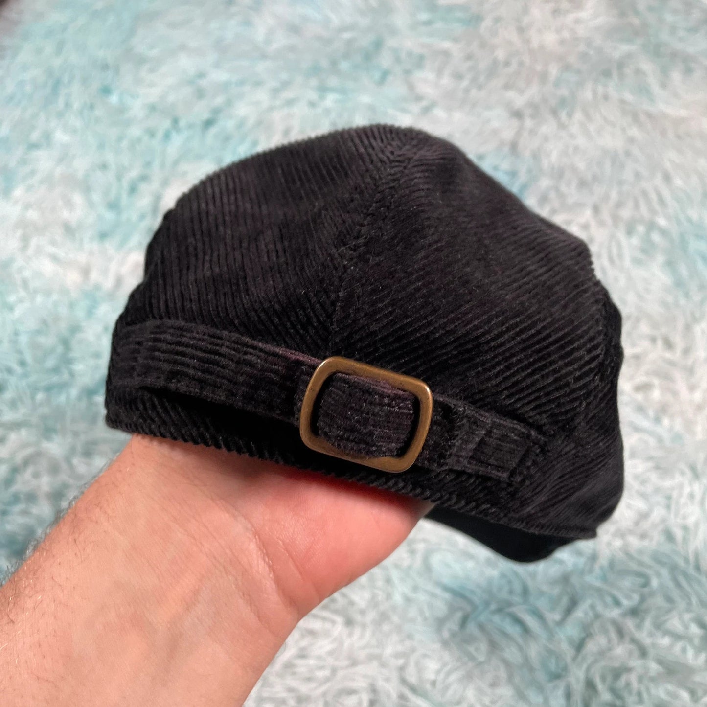 Black Corduroy Uniqlo Flatcap