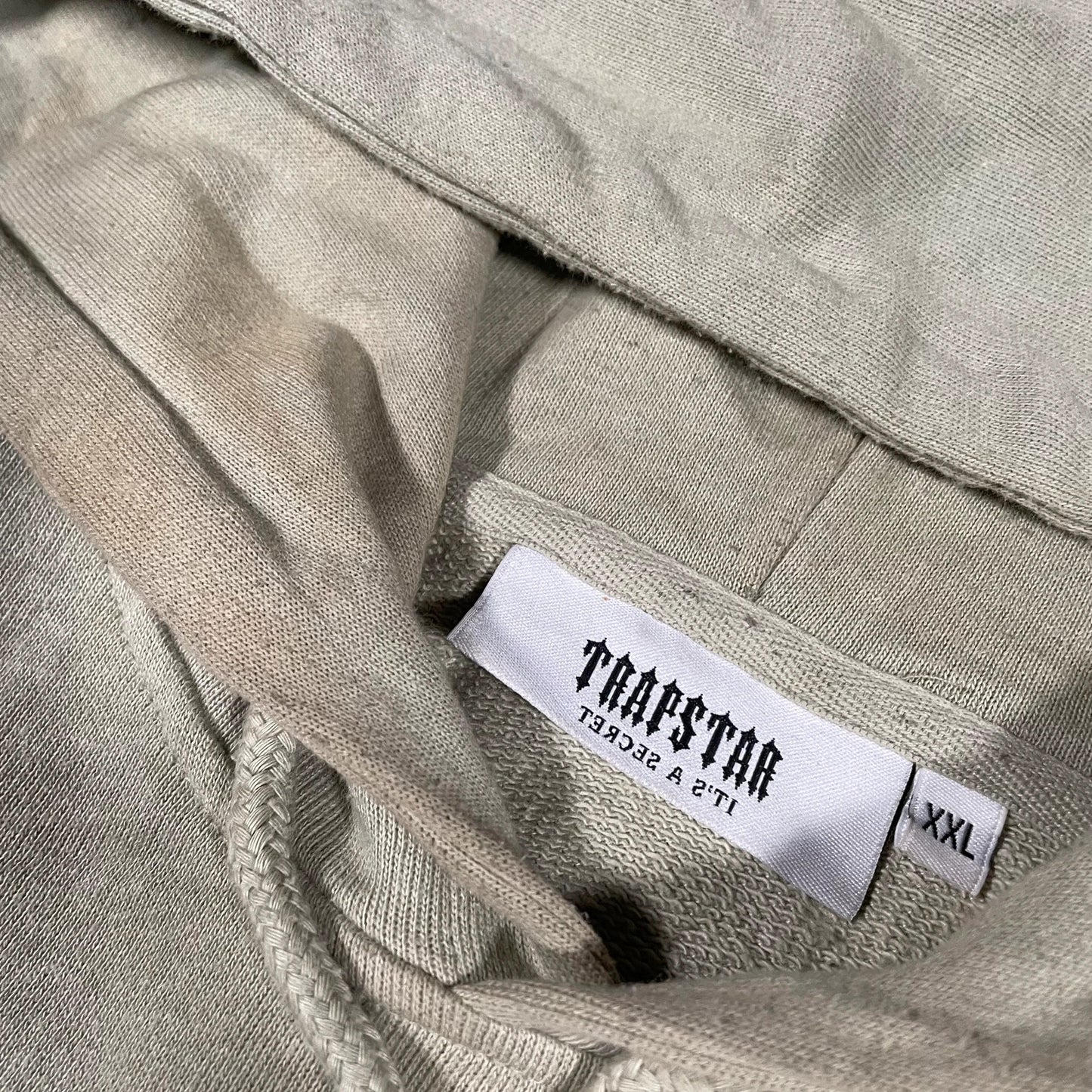 Beige & Black Trapstar Hoodie - XXL