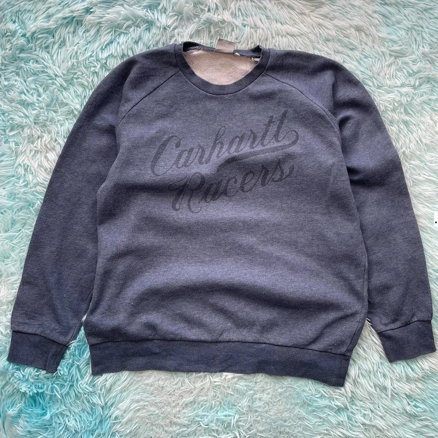 Vintage Blue Carhartt Sweatshirt - Large