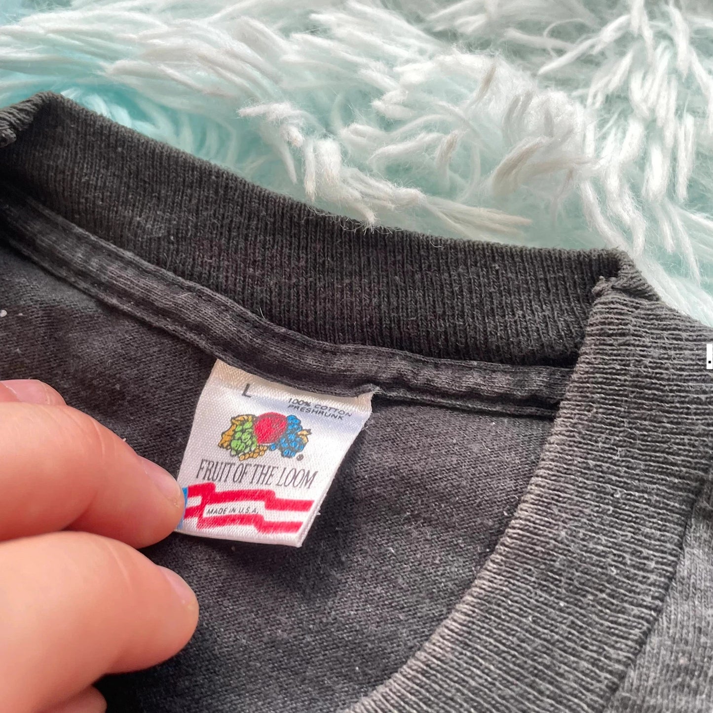 Vintage 90s Black Christian Graphic T Shirt - Large